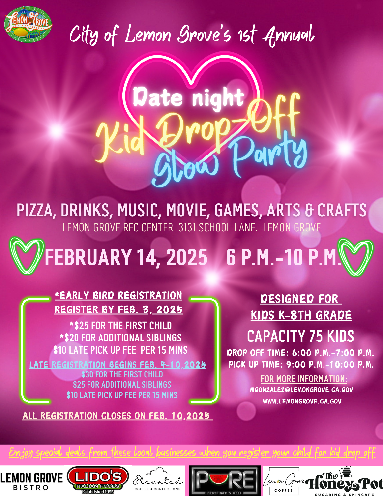 Date Night Kids Drop-Off Glow Party