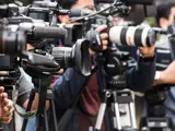 News crew cameras